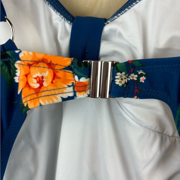 NWT Cupshe Blue Floral One Piece Bathing Suit Built In Padding Small - Picture 12 of 12